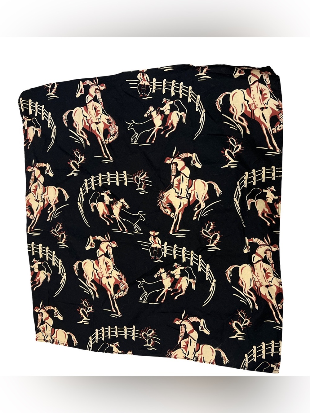 Vintage Rockmount cowboy Up bandana Scarf - gently worn/ RARE